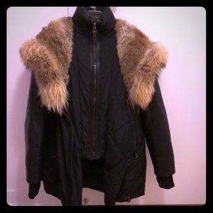 Rudsak down parka with fur
